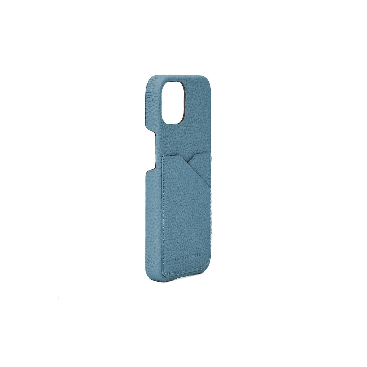 iPhone 14 Back Cover Case Shrink Leather (Blue Cyan)