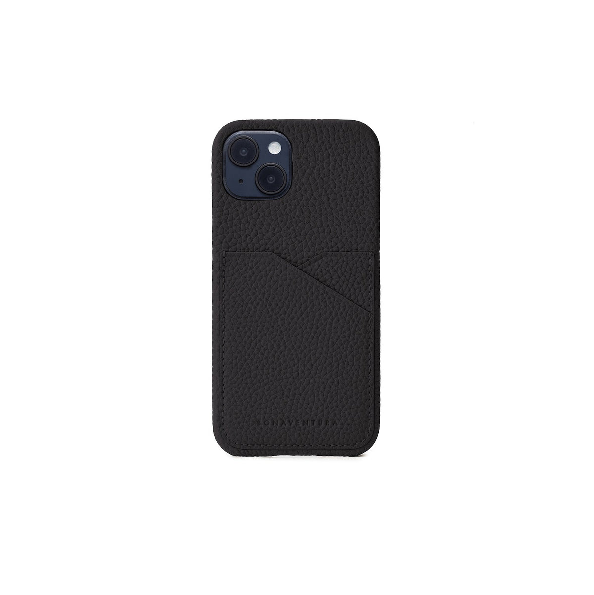 iPhone 14 Back Cover Case Shrink Leather (Black)