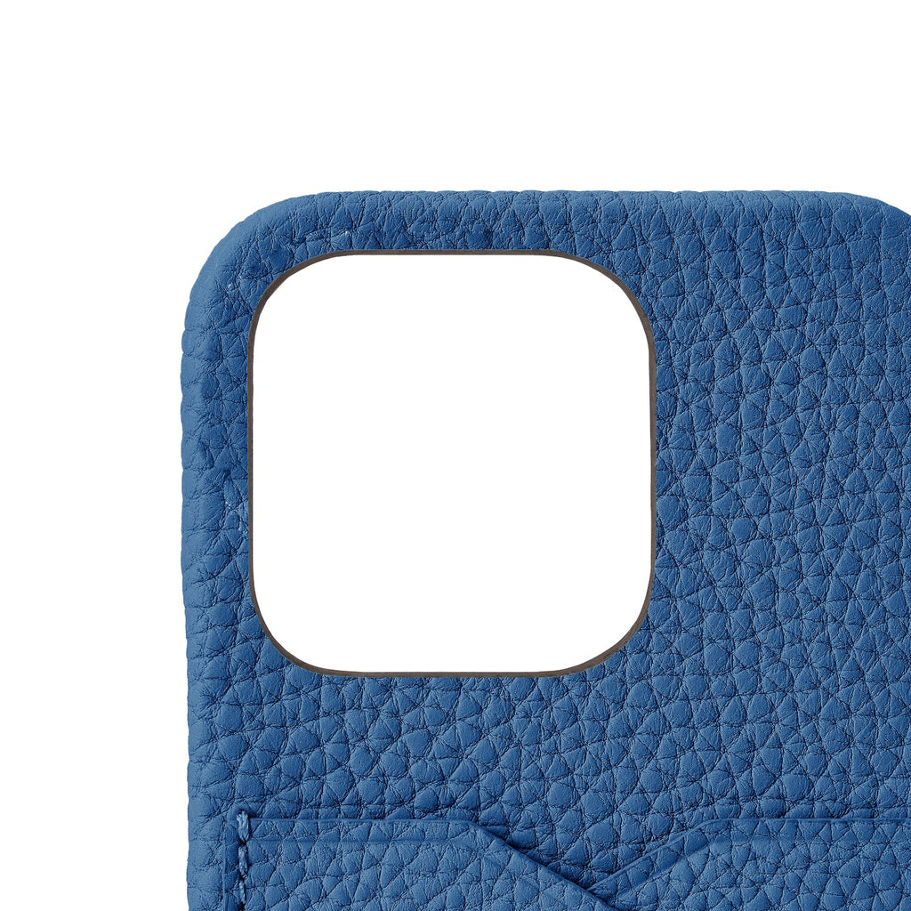 SAVOIA × BONAVENTURA iPhone 14 Pro Back Cover Case Shrink Leather (Savoia Blue)