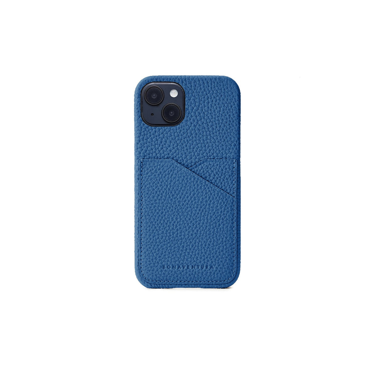 SAVOIA × BONAVENTURA iPhone 14 Plus Back Cover Case Shrink Leather (Savoia Blue)