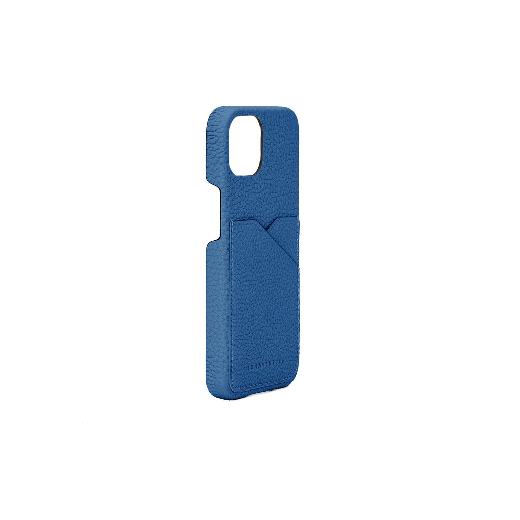 SAVOIA × BONAVENTURA iPhone 14 Plus Back Cover Case Shrink Leather (Savoia Blue)