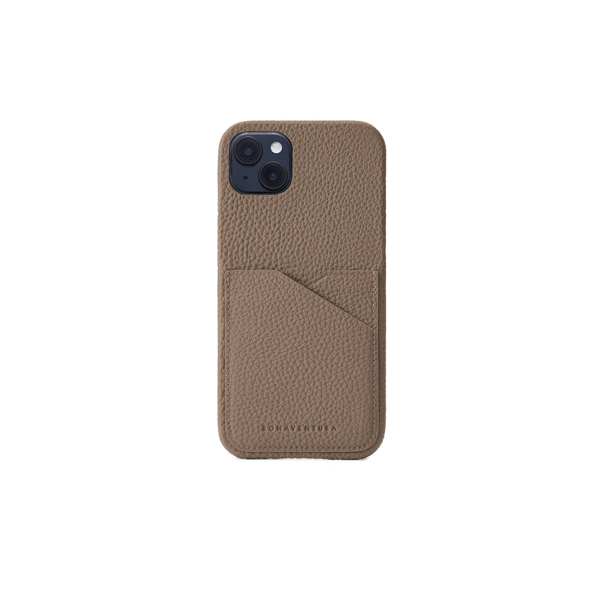 iPhone 14 Plus Back Cover Case Shrink Leather (Etoupe)