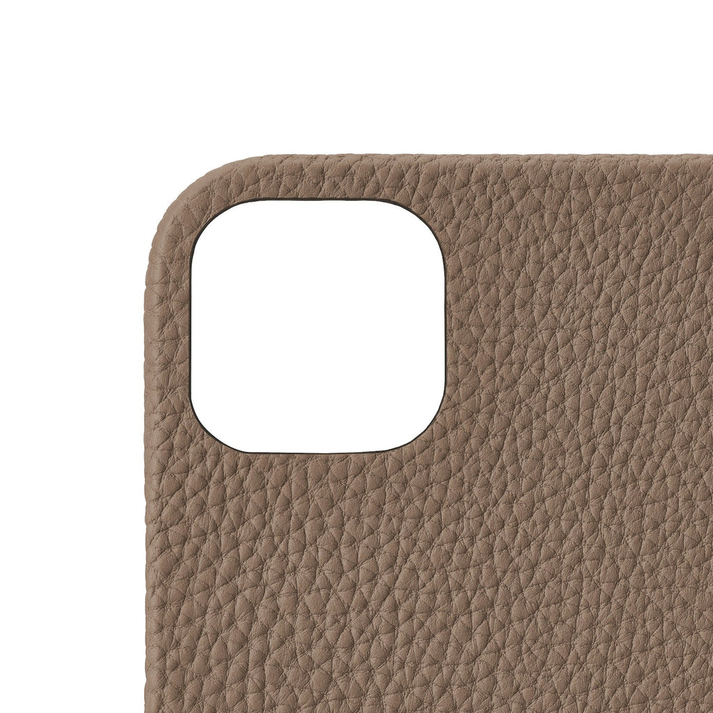 iPhone 14 Plus Back Cover Case Shrink Leather (Etoupe)