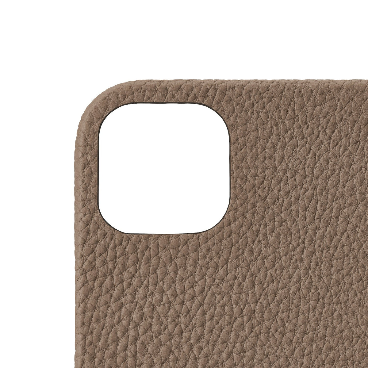 iPhone 14 Plus Back Cover Case Shrink Leather (Etoupe)