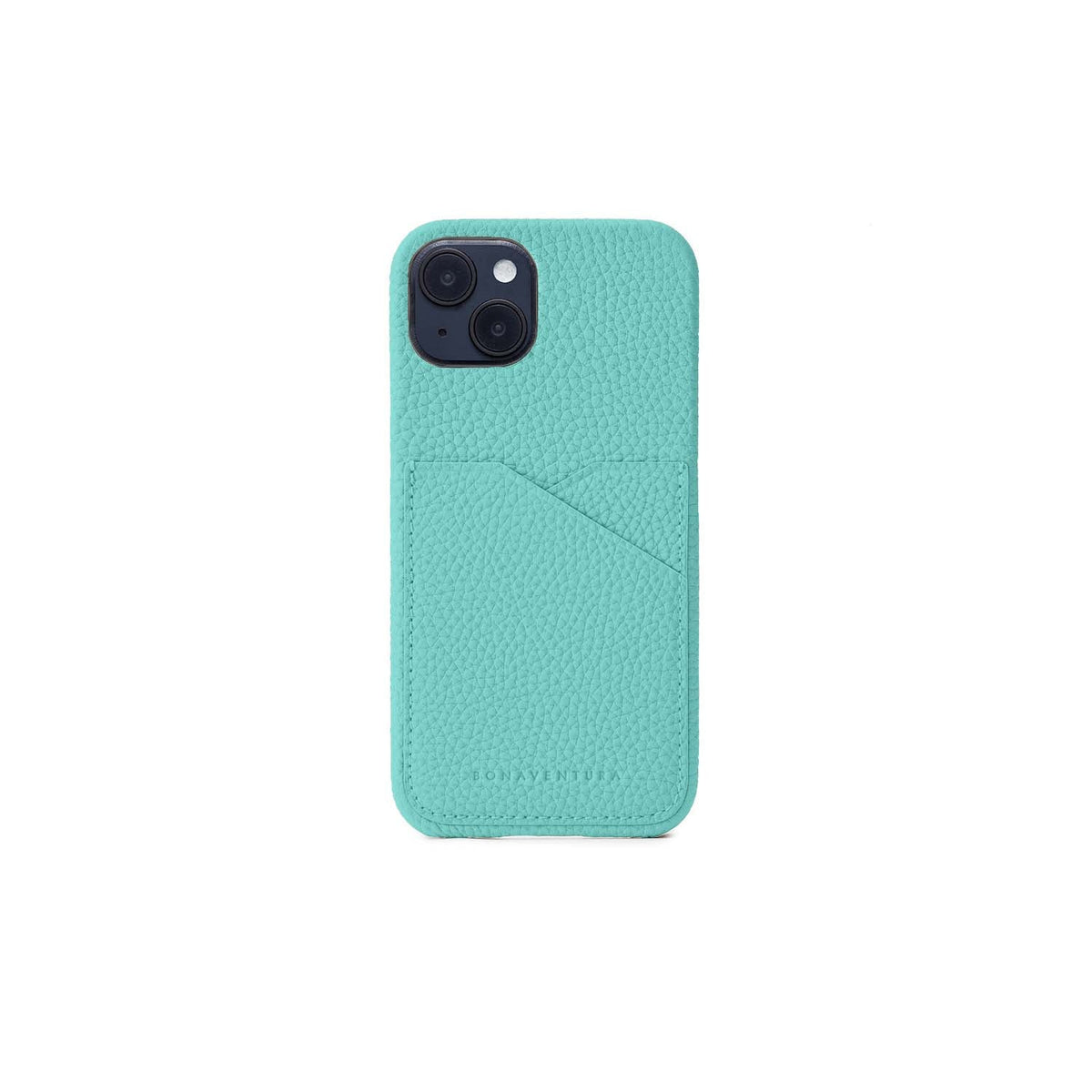 iPhone 14 Plus Back Cover Case Shrink Leather (Atoll Blue (Etoupe edge paint))
