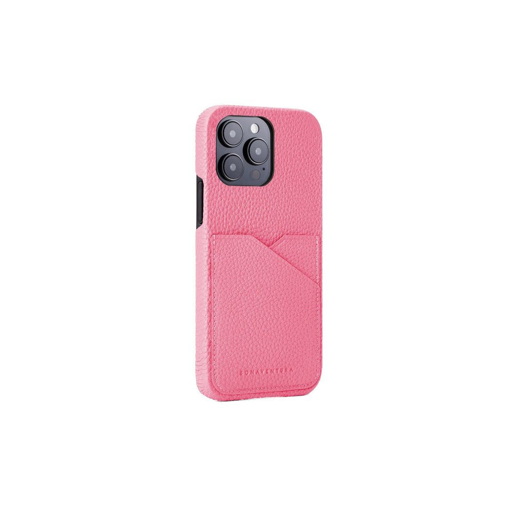 iPhone 14 Pro Max Back Cover Case Shrink Leather (Azalee Pink)