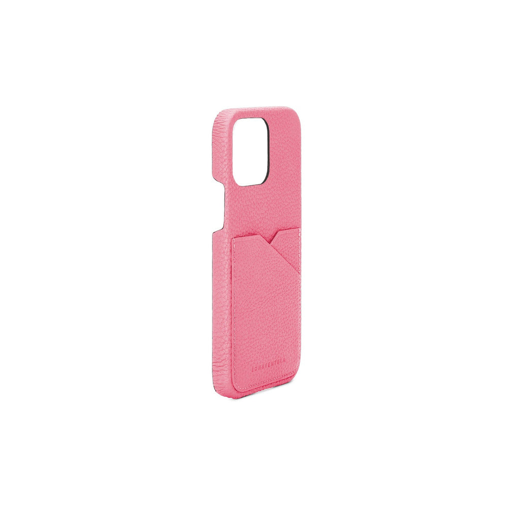 iPhone 14 Pro Max Back Cover Case Shrink Leather (Azalee Pink)