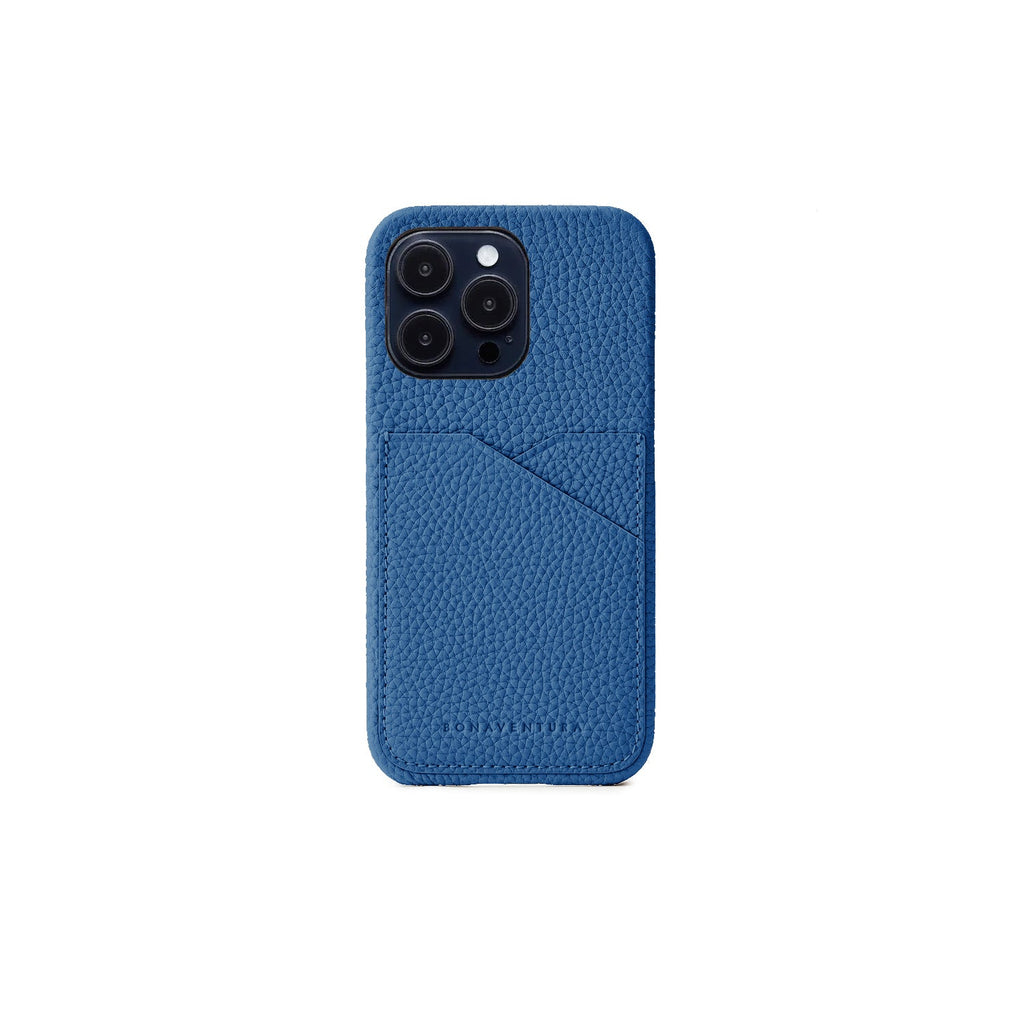 SAVOIA × BONAVENTURA iPhone 14 Pro Max Back Cover Case Shrink Leather (Savoia Blue)