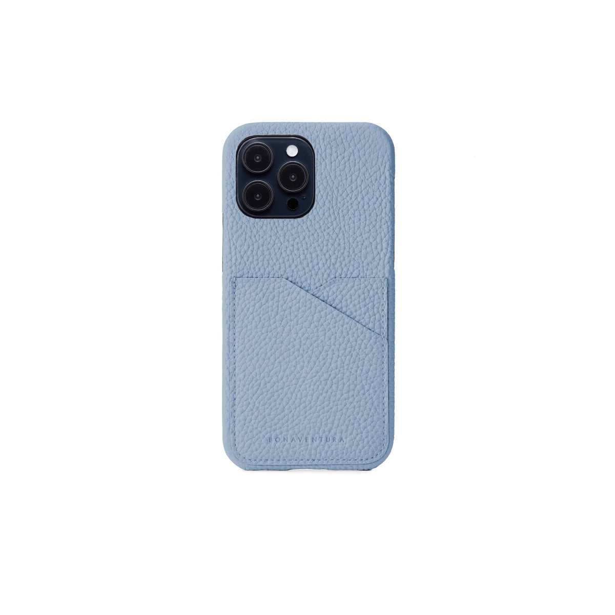 iPhone 14 Pro Max Back Cover Case Shrink Leather (Ice Blue)