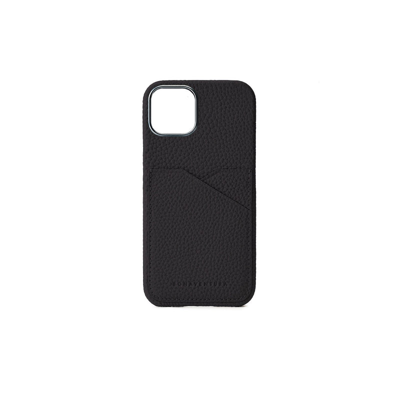 iPhone 15 Back Cover Case Shrink Leather (Black)
