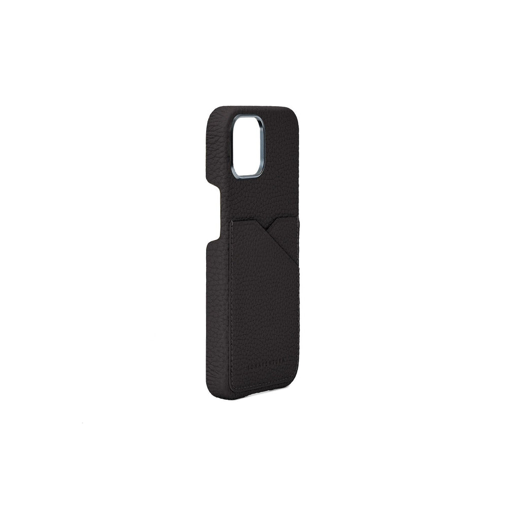 iPhone 15 Back Cover Case Shrink Leather (Black)