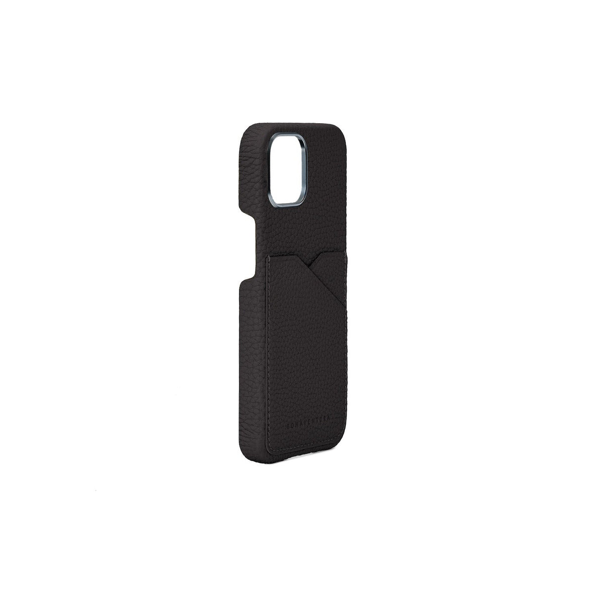 iPhone 15 Back Cover Case Shrink Leather (Black)