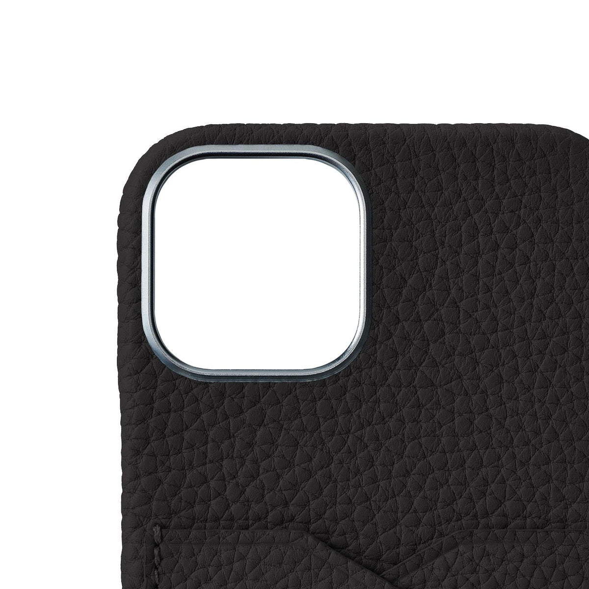 iPhone 15 Back Cover Case Shrink Leather (Black)