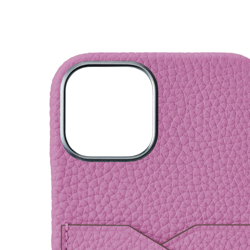iPhone 15 Back Cover Case Shrink Leather (Pearl Purple)