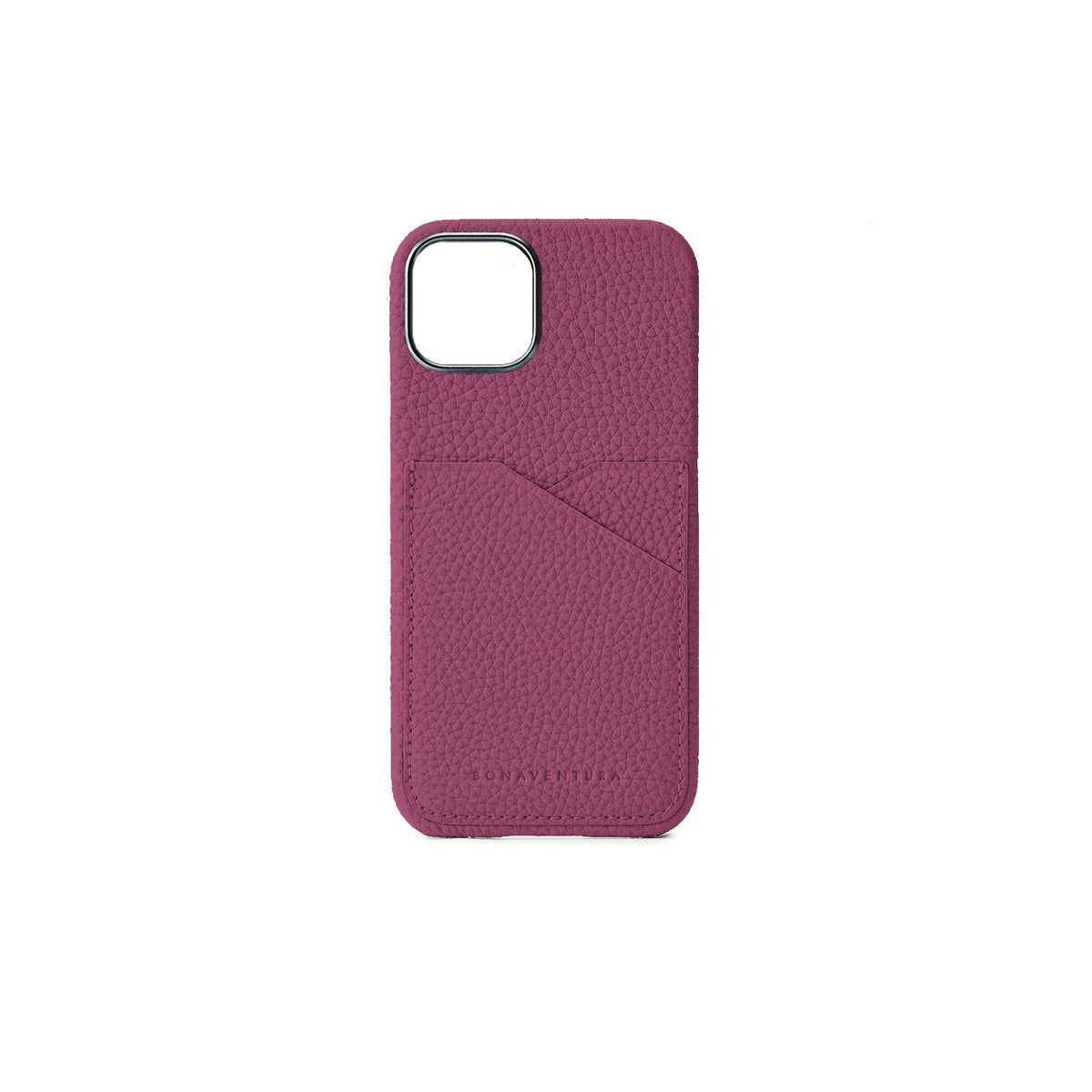 iPhone 15 Back Cover Case Shrink Leather (Anemone Purple)