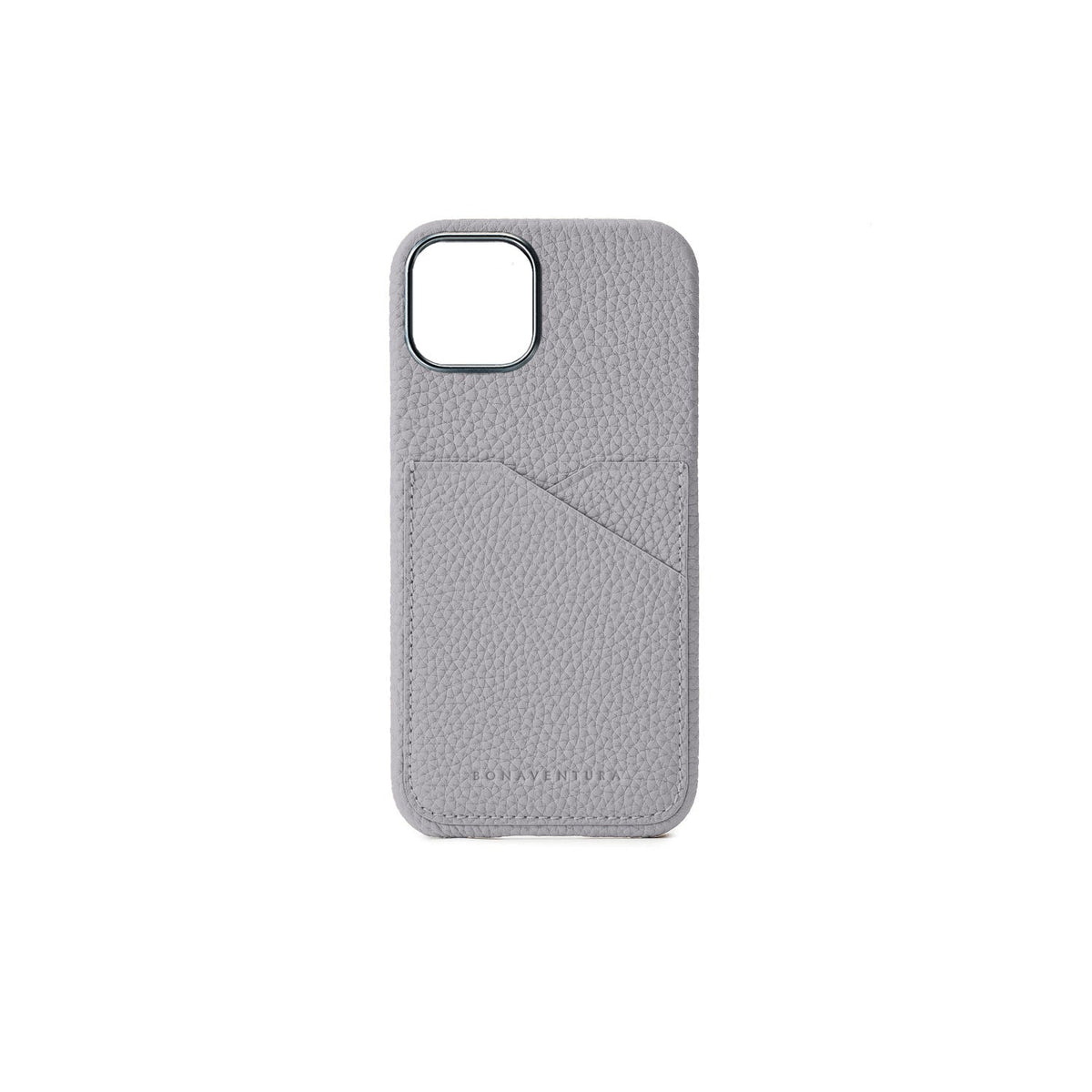 iPhone 15 Back Cover Case Shrink Leather (True Gray)