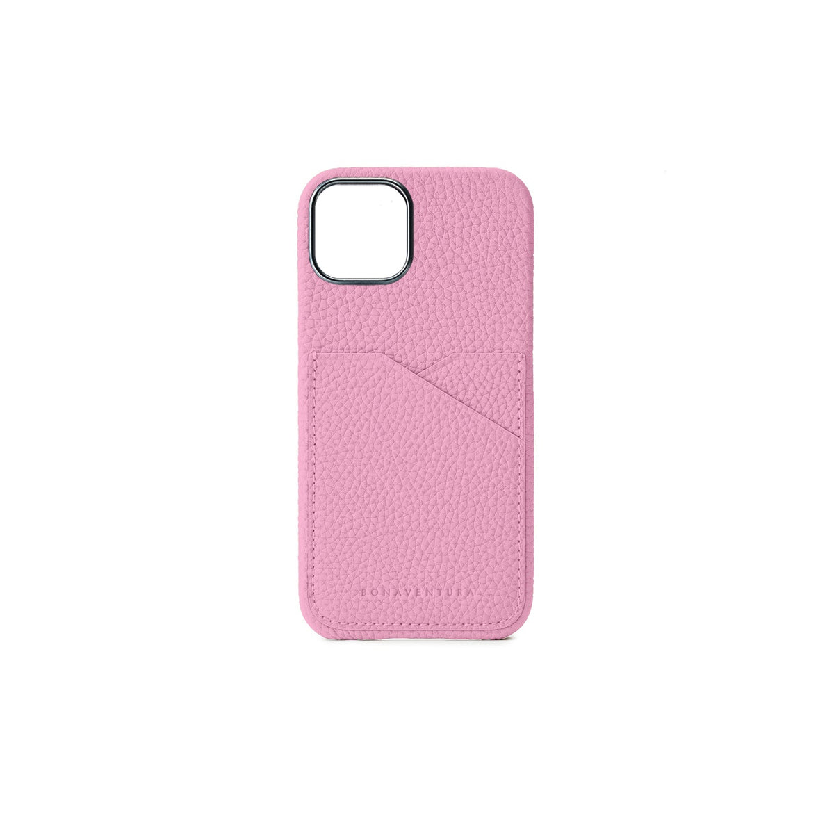 iPhone 15 Back Cover Case Shrink Leather (Taffy Pink)