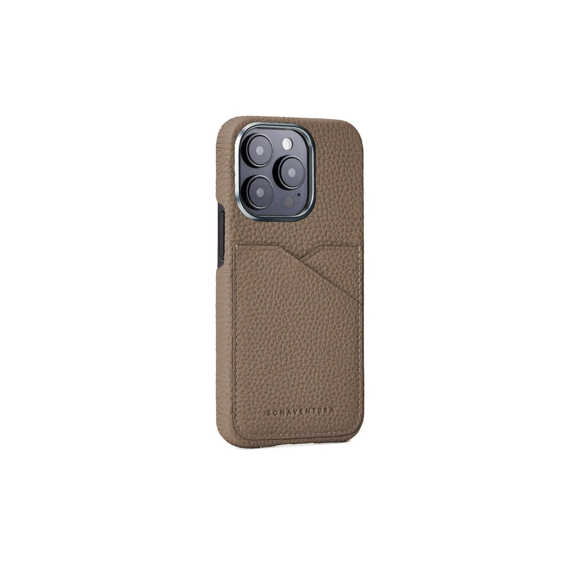 iPhone 15 Pro Back Cover Case Shrink Leather (Etoupe)