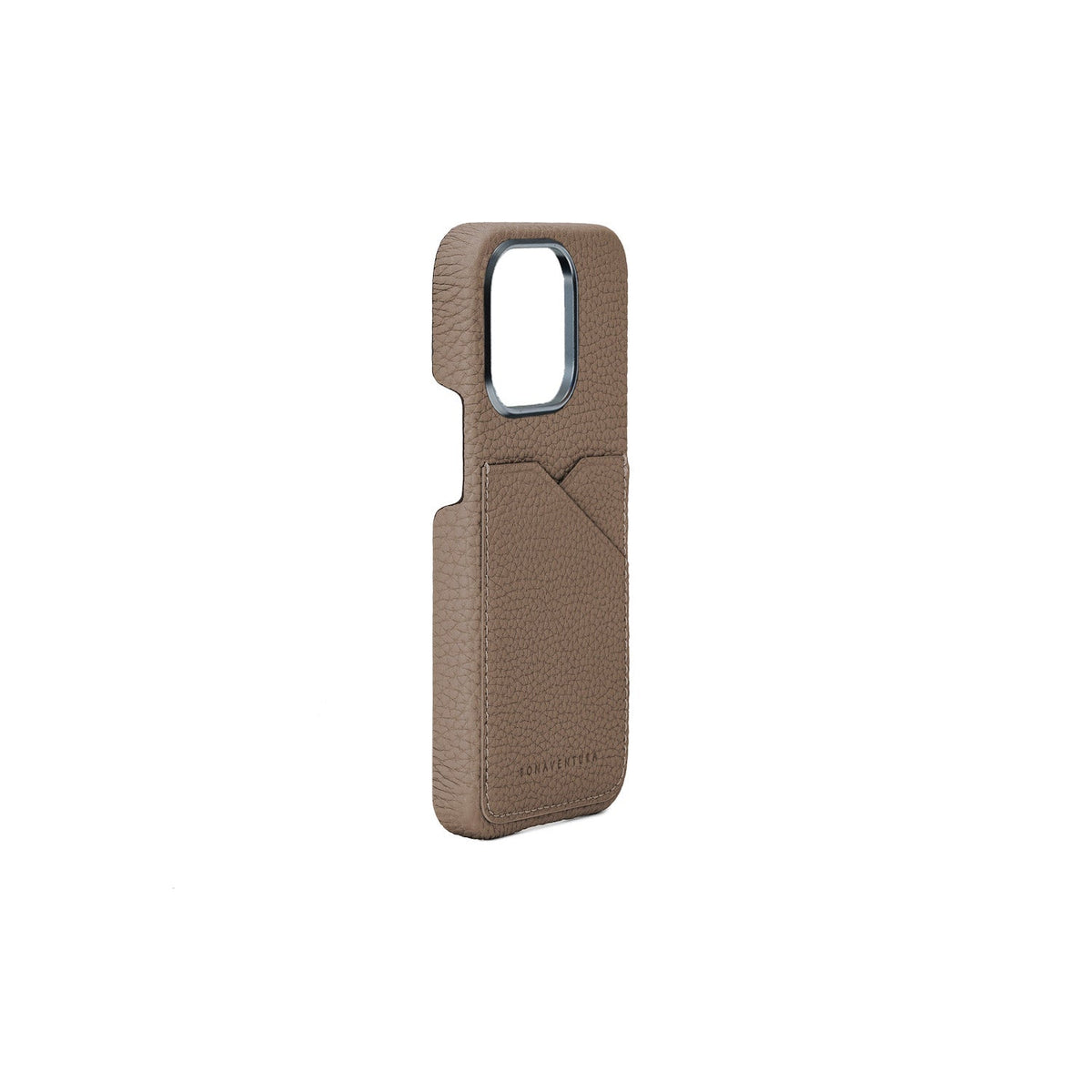 iPhone 15 Pro Back Cover Case Shrink Leather (Etoupe)
