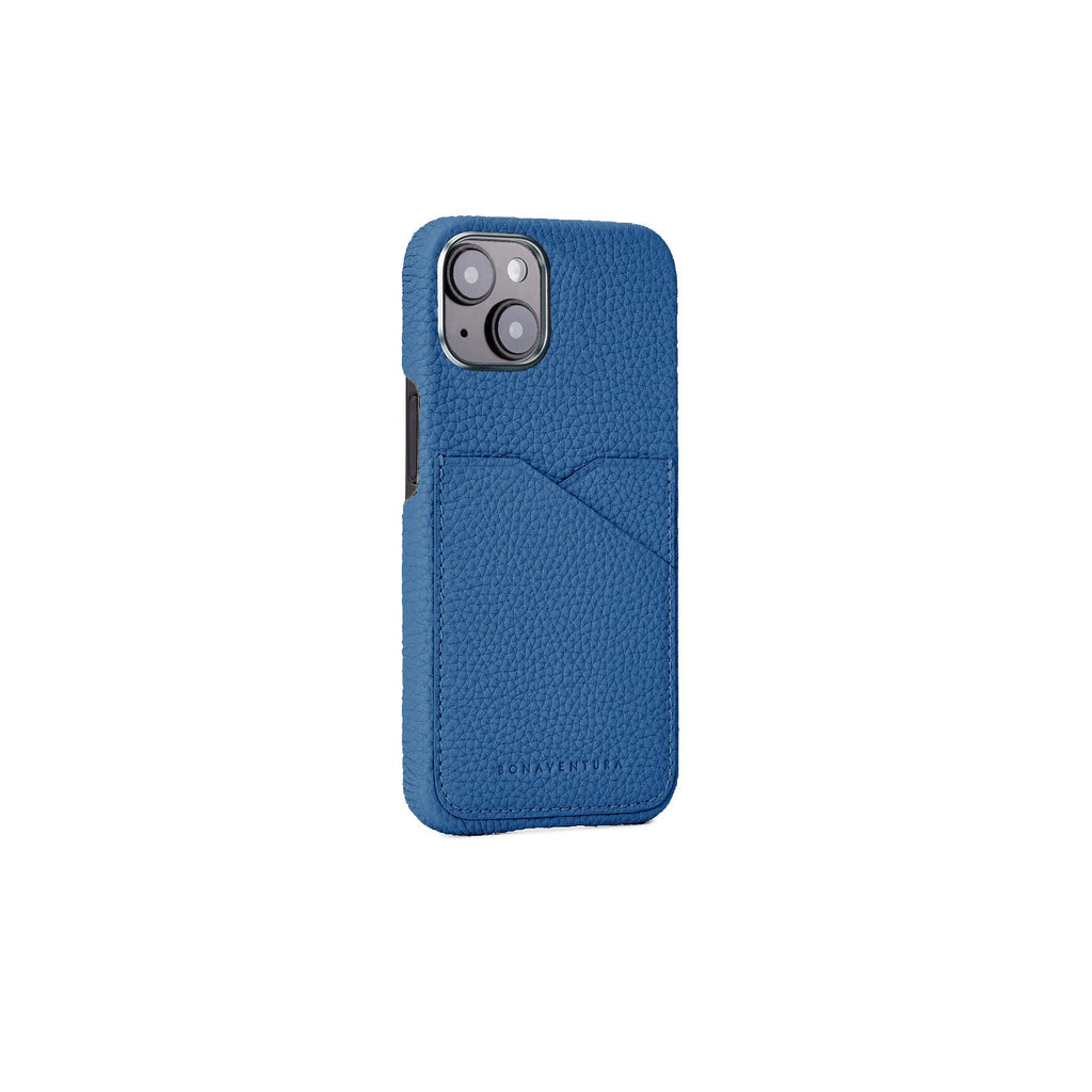 SAVOIA × BONAVENTURA iPhone 15 Plus Back Cover Case Shrink Leather (Savoia Blue)