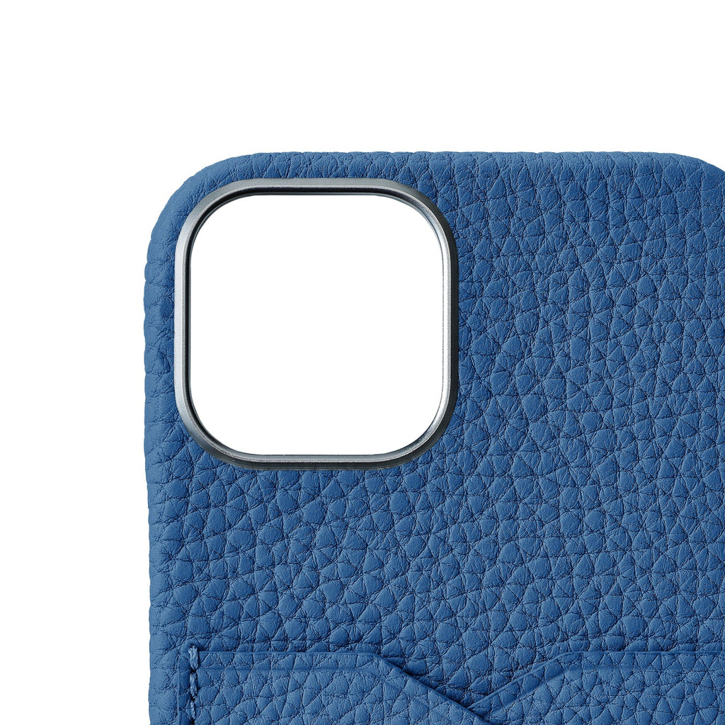 SAVOIA × BONAVENTURA iPhone 15 Plus Back Cover Case Shrink Leather (Savoia Blue)
