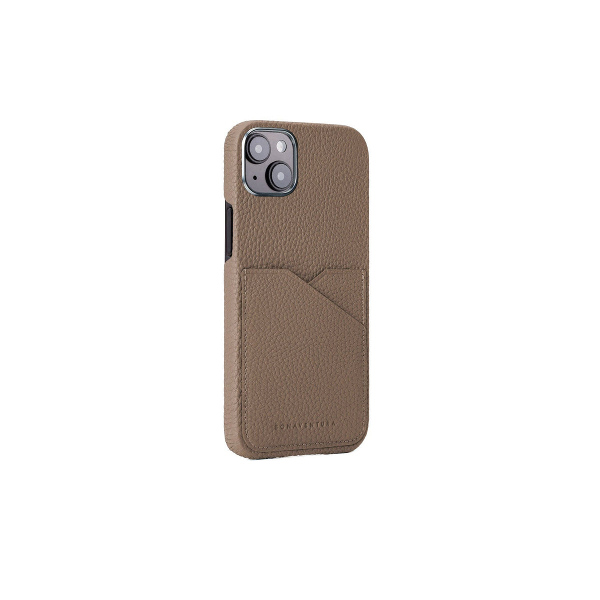 iPhone 15 Plus Back Cover Case Shrink Leather (Etoupe)
