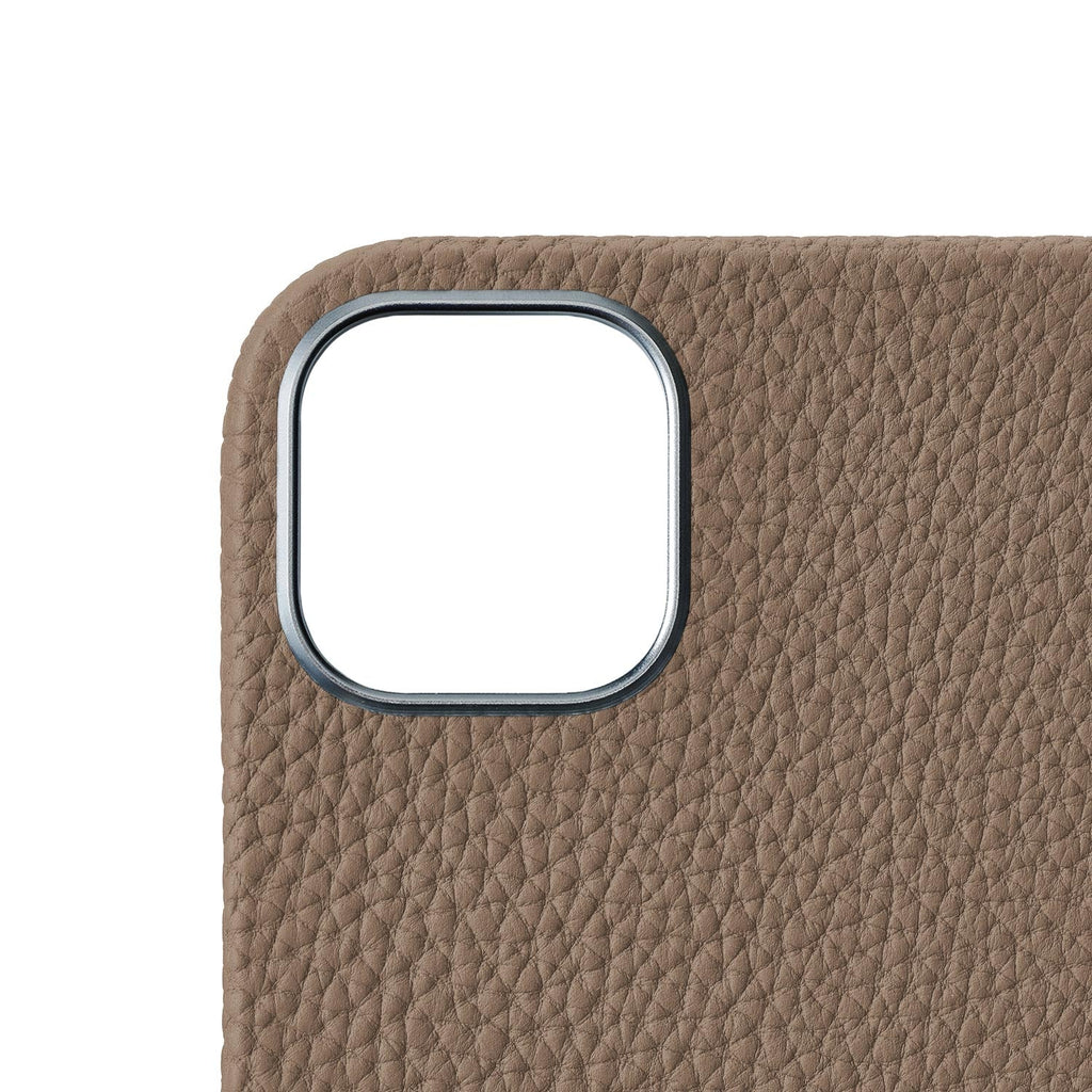 iPhone 15 Plus Back Cover Case Shrink Leather (Etoupe)