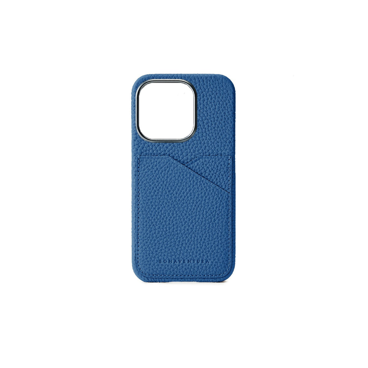 SAVOIA × BONAVENTURA iPhone 15 Pro Max Back Cover Case Shrink Leather (Savoia Blue)