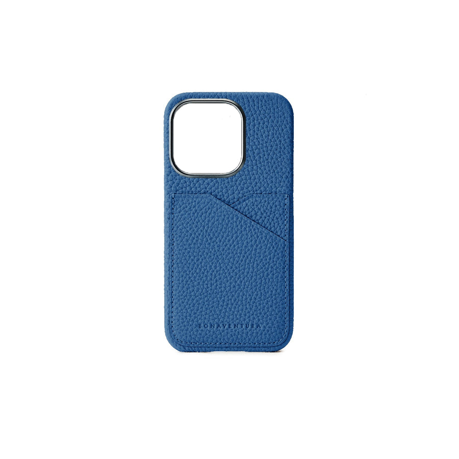 SAVOIA × BONAVENTURA iPhone 15 Pro Max Back Cover Case Shrink Leather (Savoia Blue)