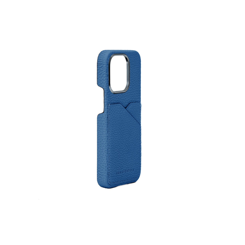 SAVOIA × BONAVENTURA iPhone 15 Pro Max Back Cover Case Shrink Leather (Savoia Blue)