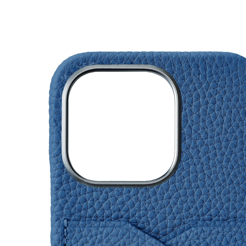 SAVOIA × BONAVENTURA iPhone 15 Pro Max Back Cover Case Shrink Leather (Savoia Blue)