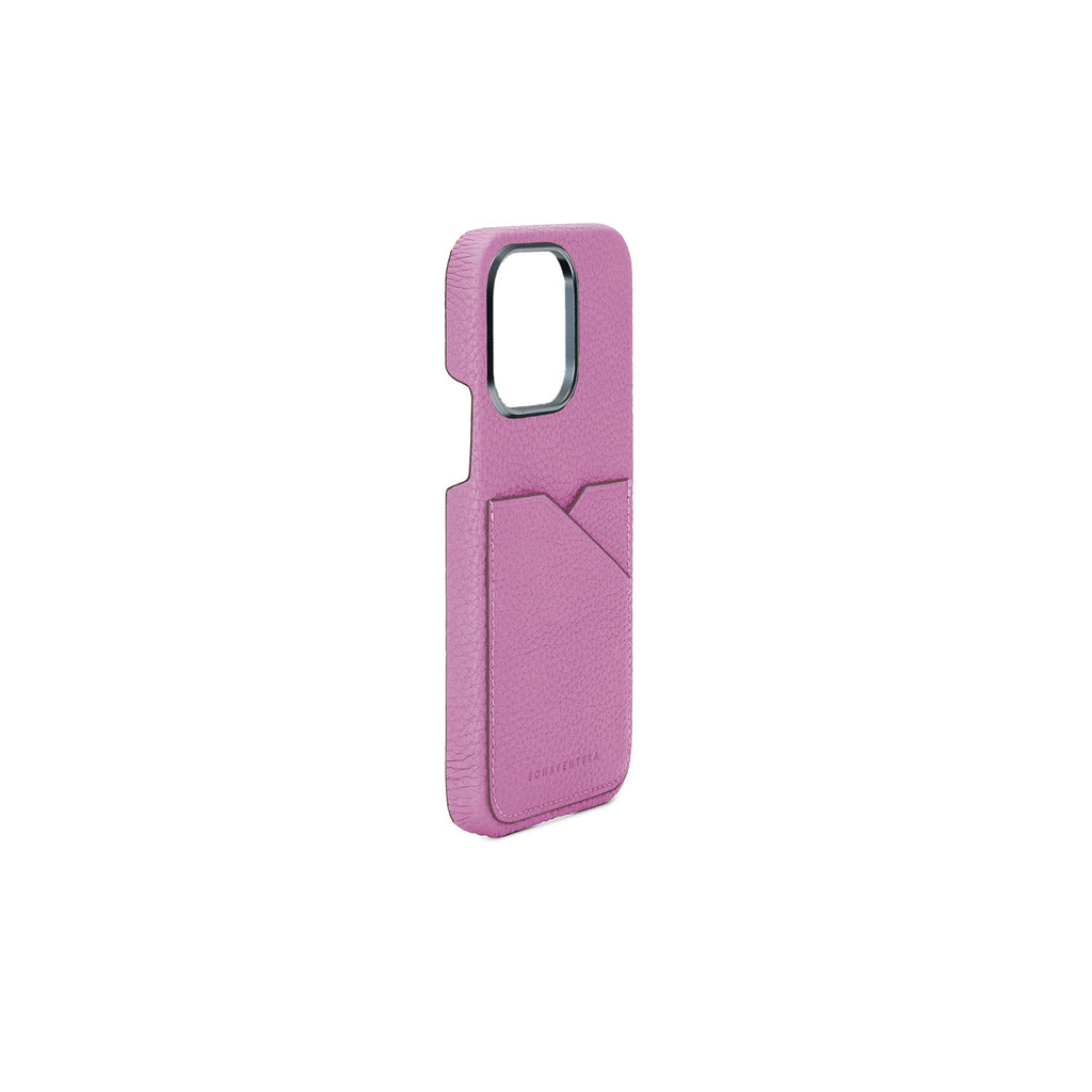 iPhone 15 Pro Max Back Cover Case Shrink Leather (Pearl Purple)