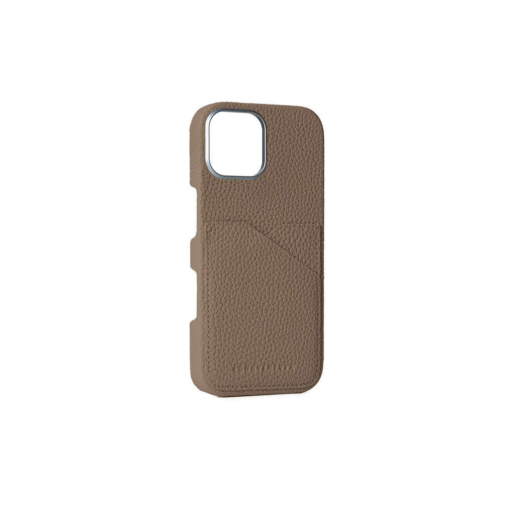 iPhone 16 Back Cover Case Shrink Leather (Etoupe)