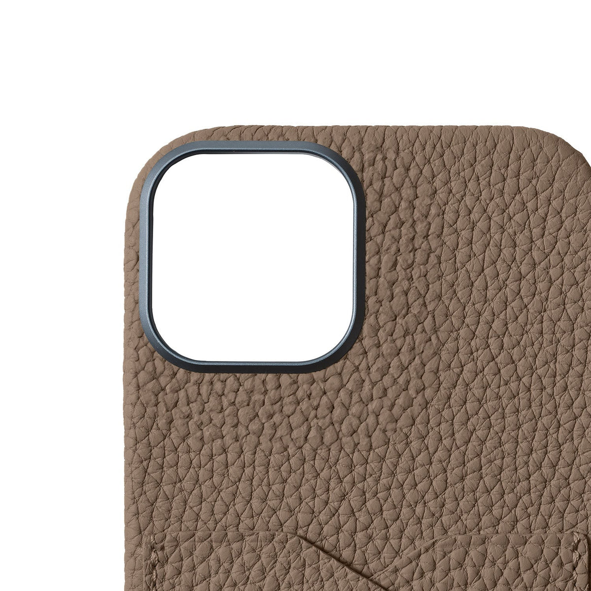 iPhone 16 Back Cover Case Shrink Leather (Etoupe)