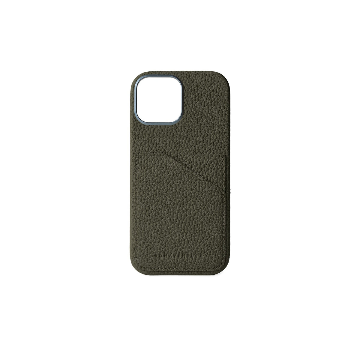 iPhone 16 Back Cover Case Shrink Leather (Olive)