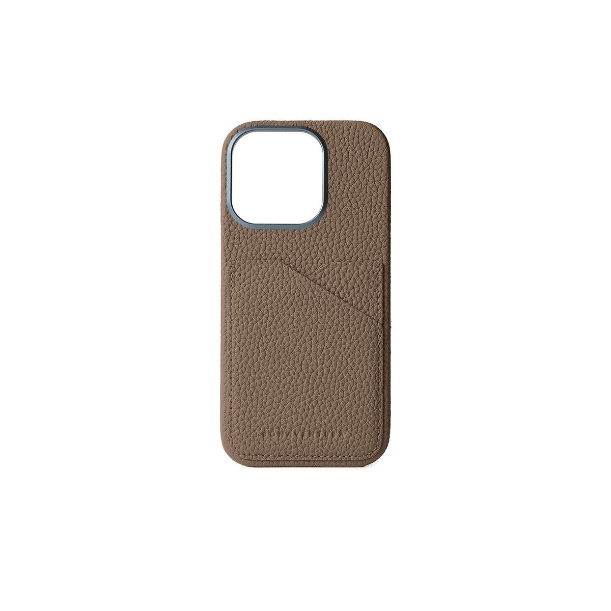 iPhone 16 Pro Back Cover Case Shrink Leather (Etoupe)