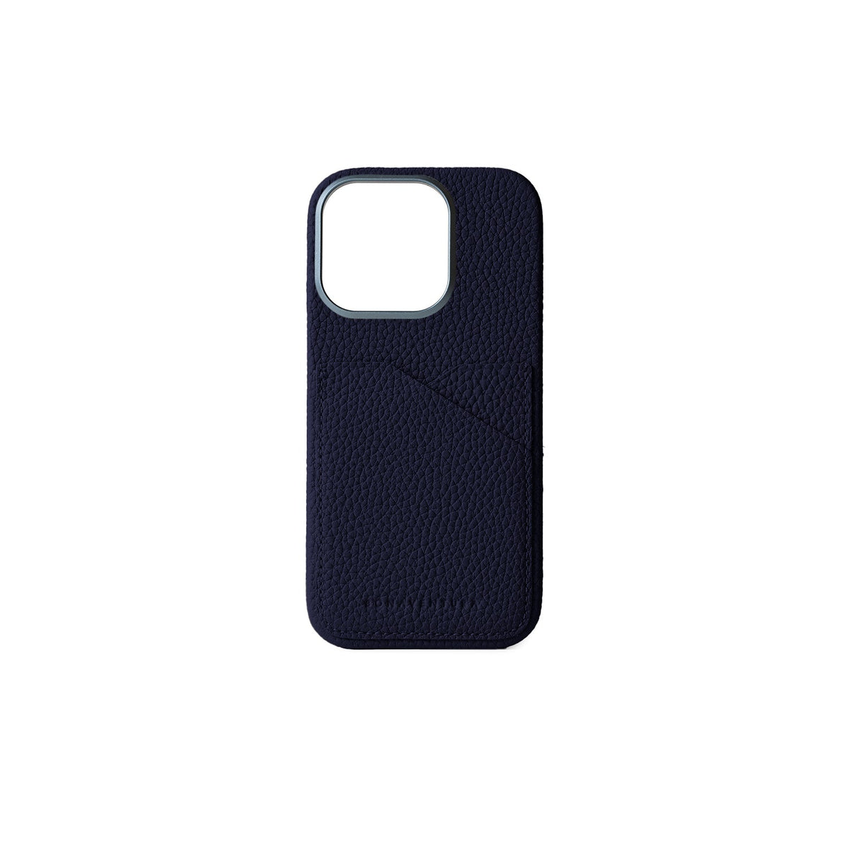 iPhone 16 Pro Back Cover Case Shrink Leather (Navy)