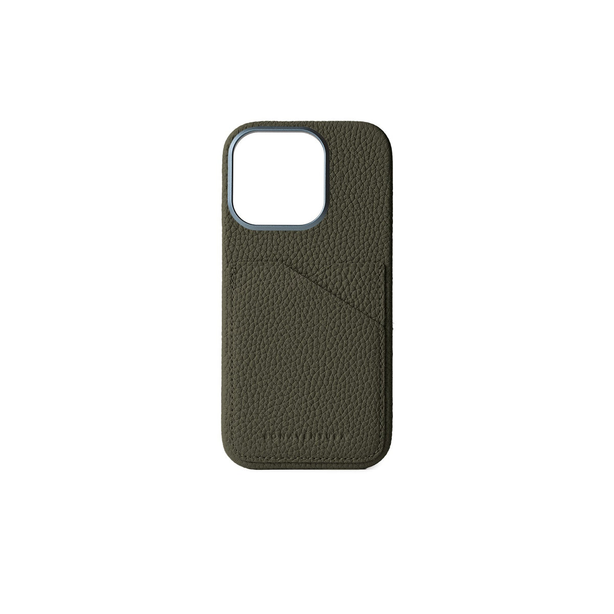 iPhone 16 Pro Back Cover Case Shrink Leather (Olive)