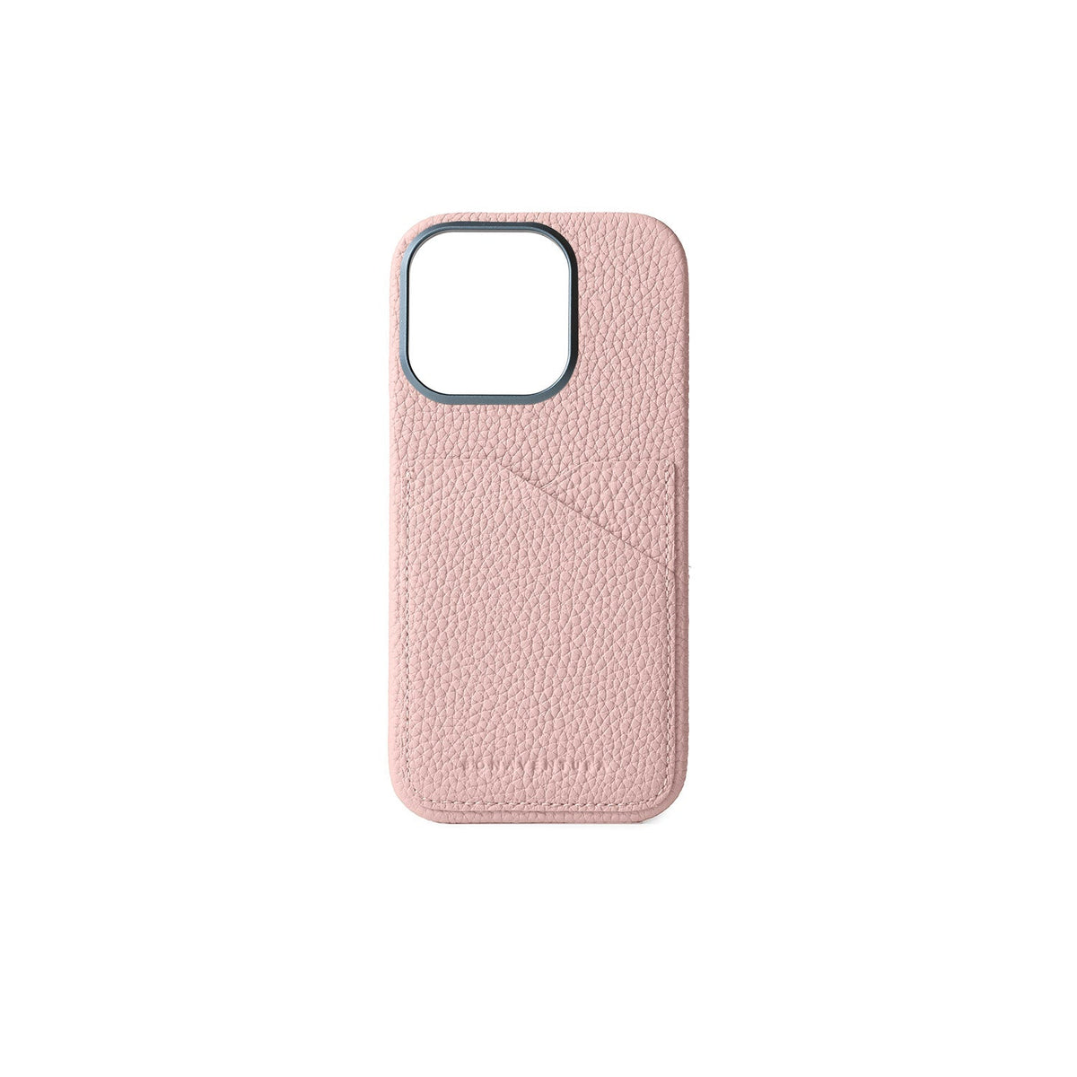 iPhone 16 Pro Back Cover Case Shrink Leather (Sakura Pink (Etoupe edge paint))