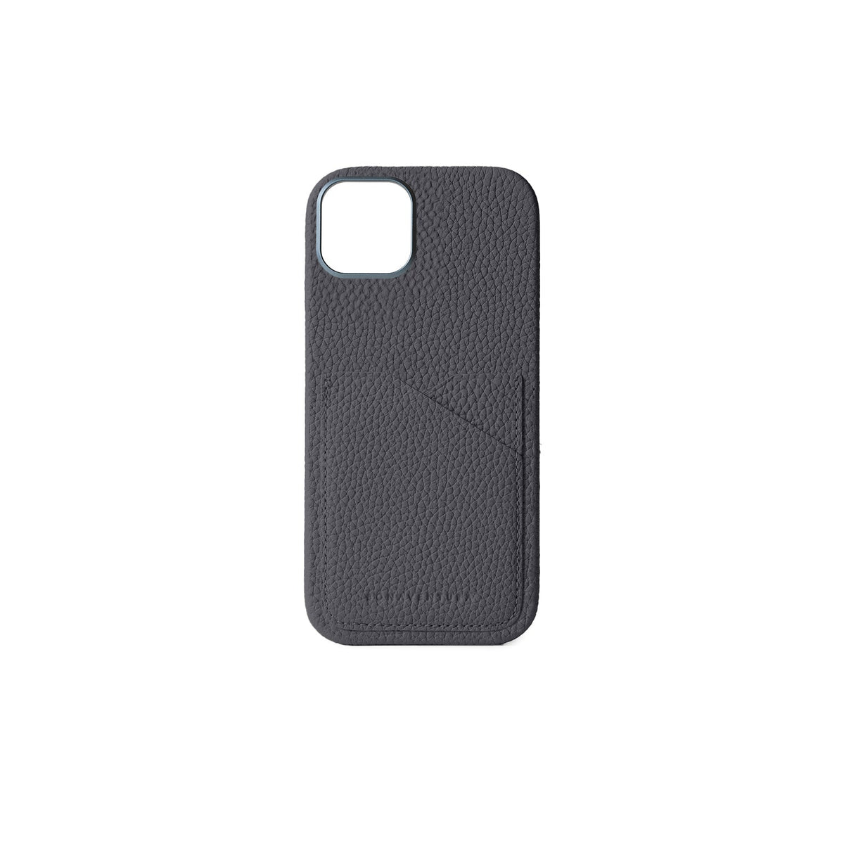 iPhone 16 Plus Back Cover Case Shrink Leather (Charcoal Gray)