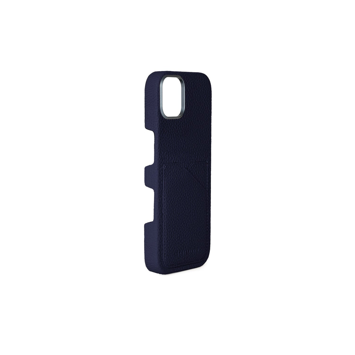 iPhone 16 Plus Back Cover Case Shrink Leather (Navy)