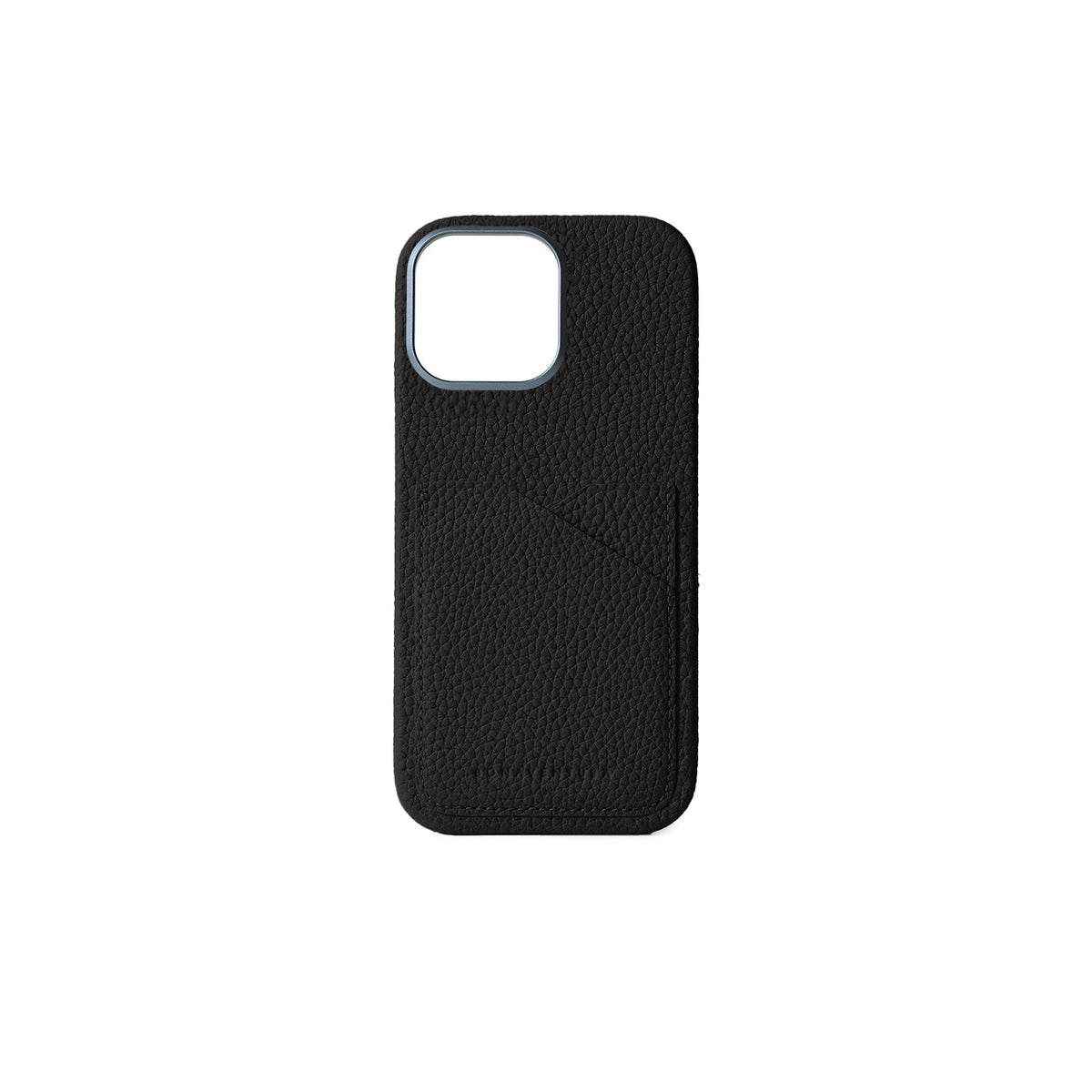 iPhone 16 Pro Max Back Cover Case Shrink Leather (Black)
