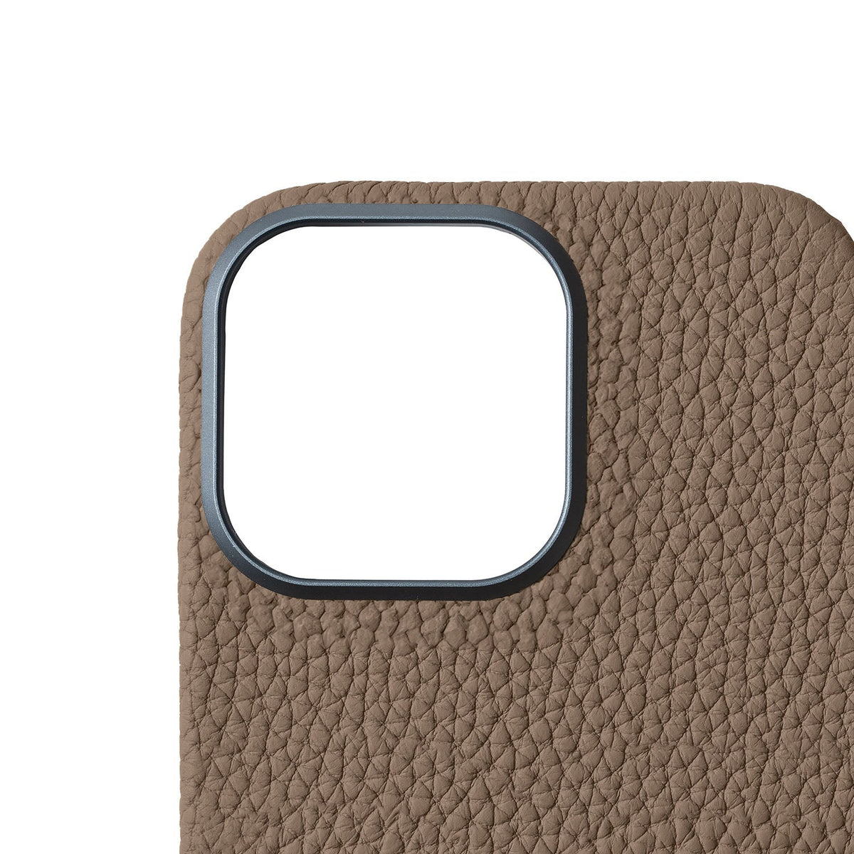 iPhone 16 Pro Max Back Cover Case Shrink Leather (Etoupe)