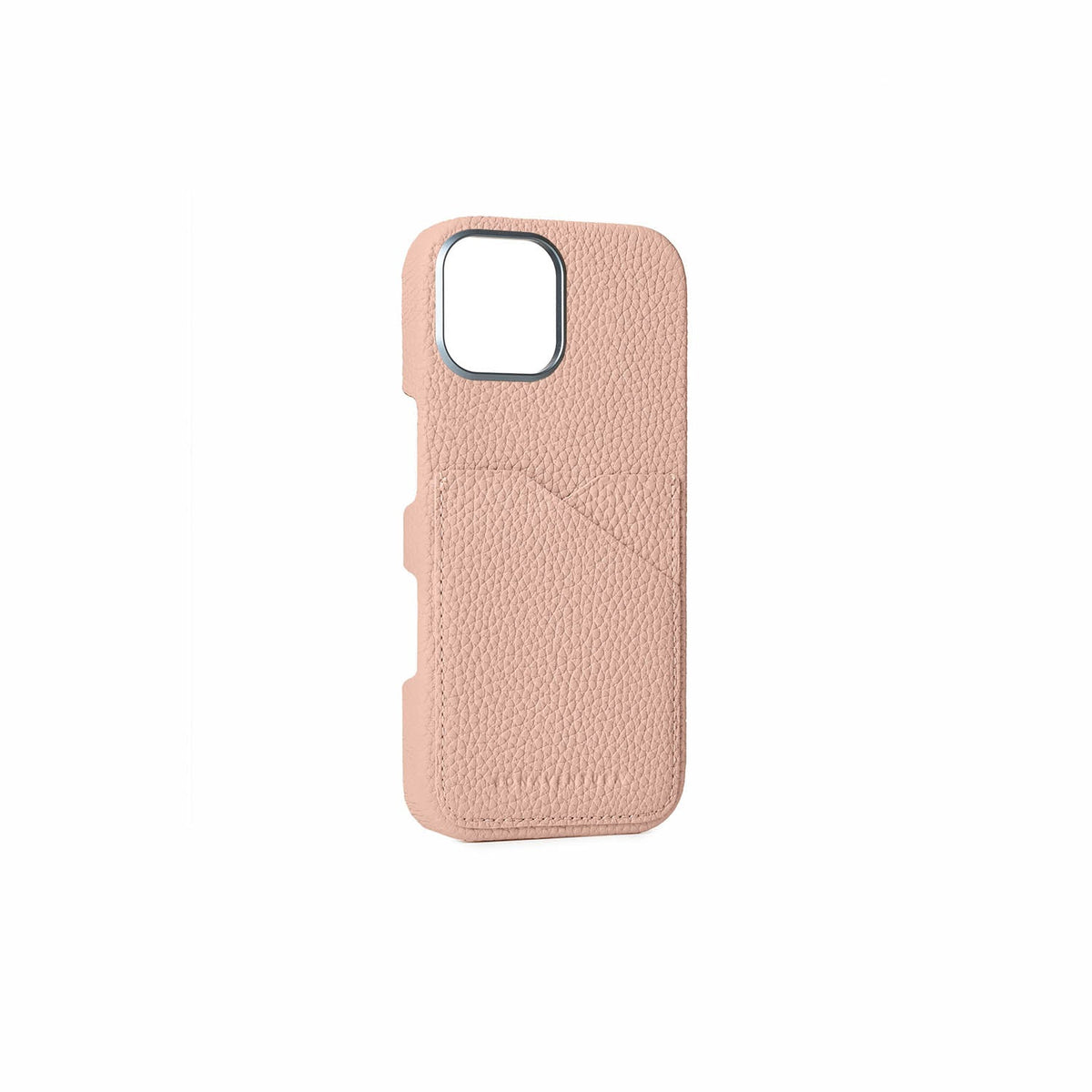 iPhone 17 Back Cover Case Shrink Leather (Almond Pink (Etoupe edge paint))