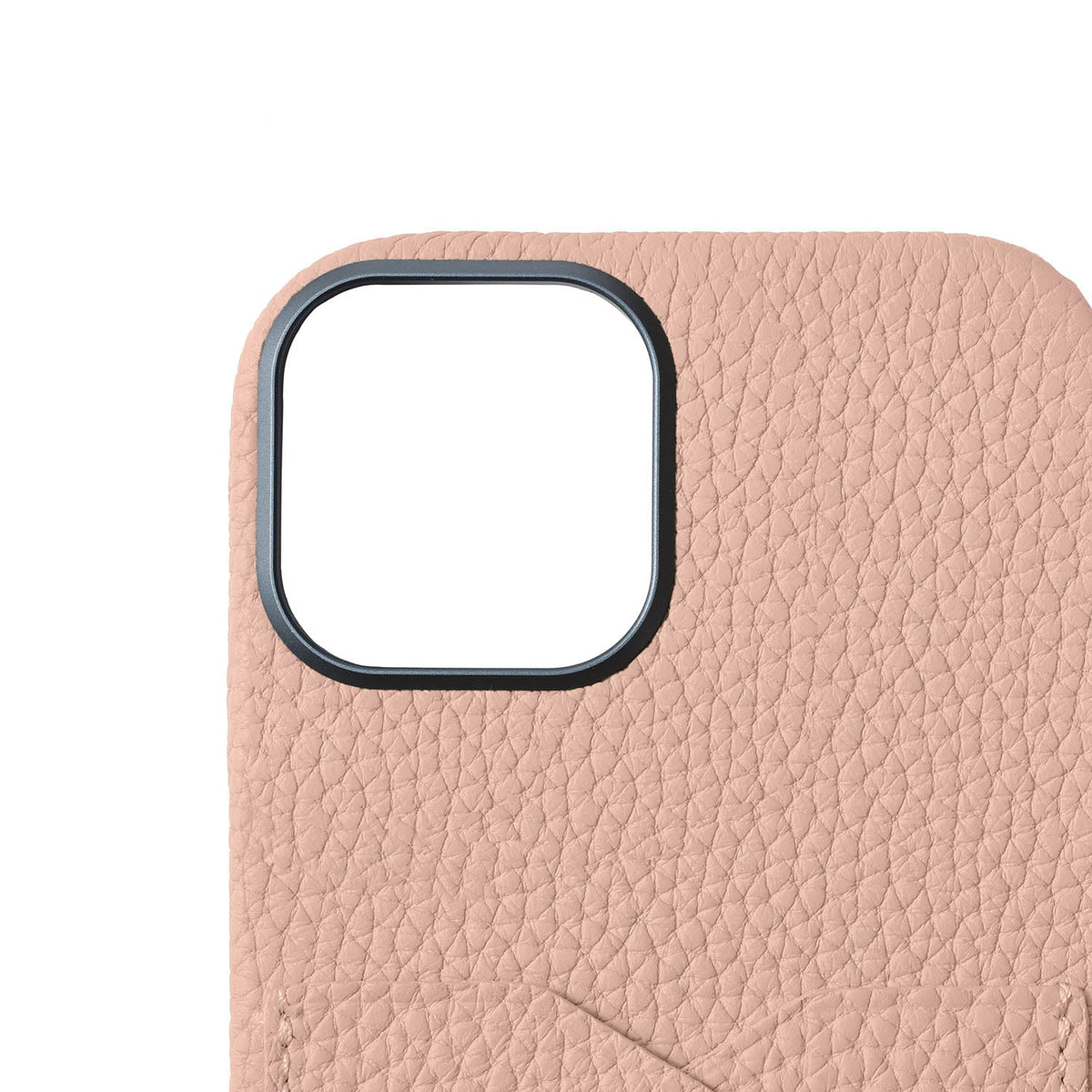 iPhone 17 Back Cover Case Shrink Leather (Almond Pink (Etoupe edge paint))