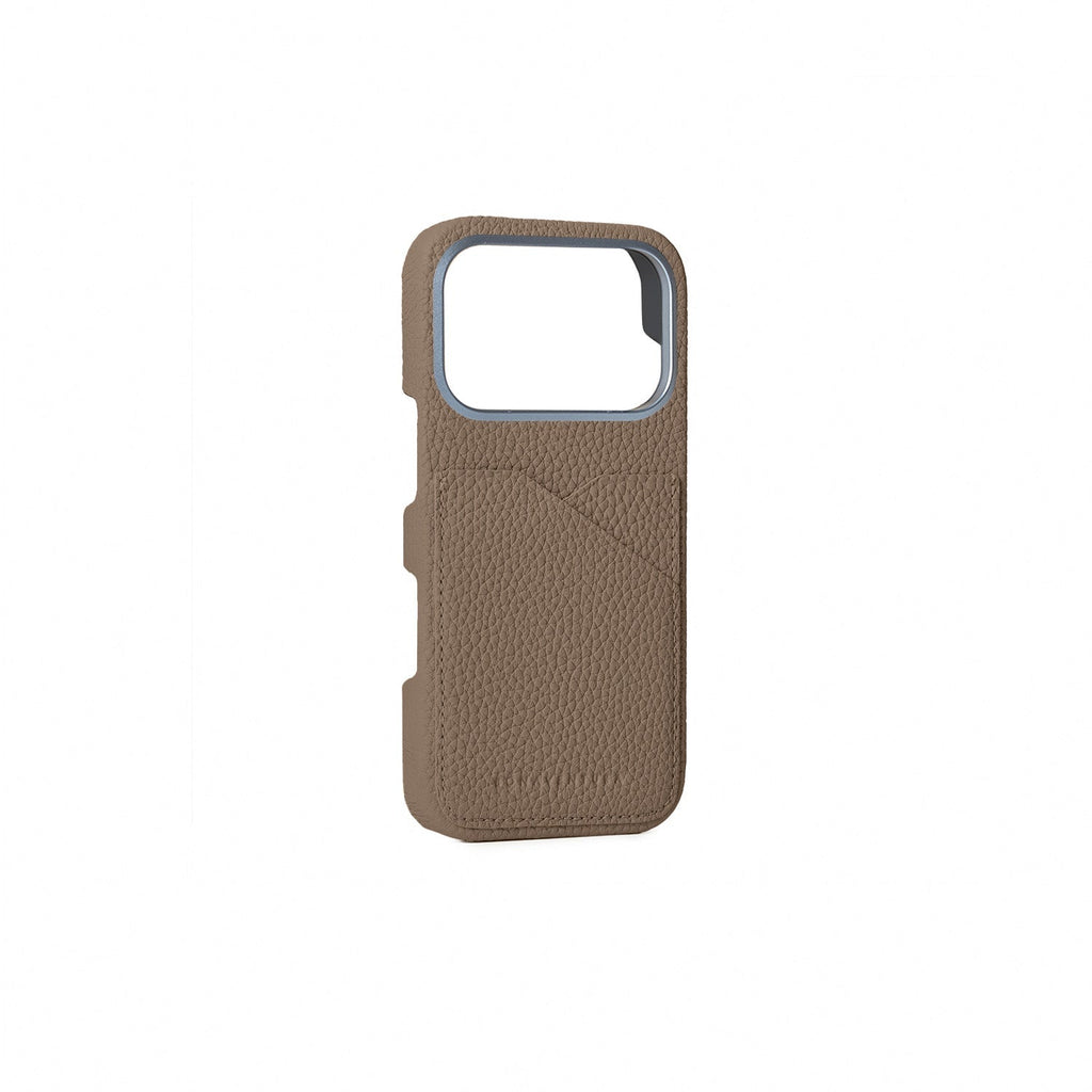 iPhone 17 Pro Back Cover Case Shrink Leather (Etoupe)