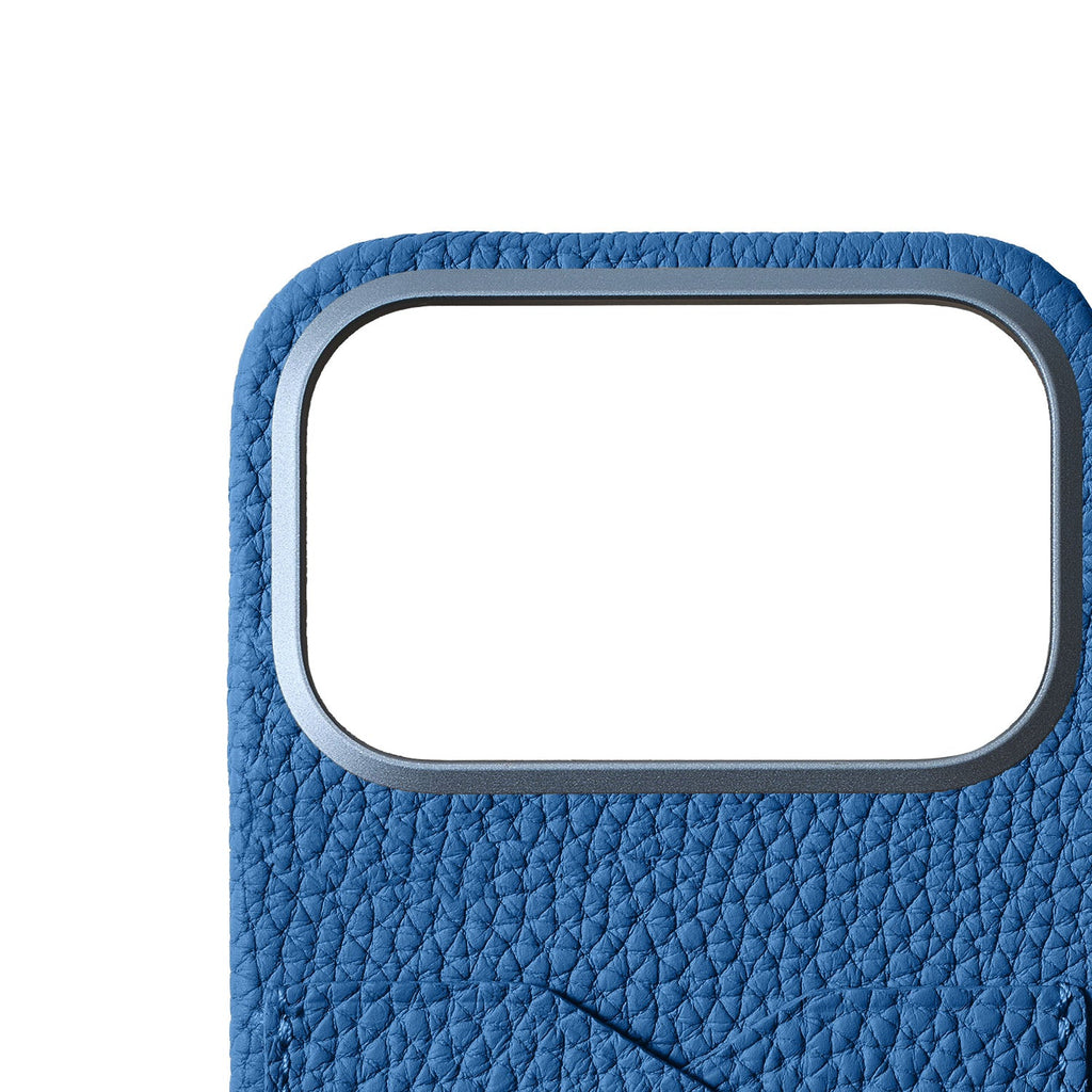 SAVOIA × BONAVENTURA iPhone 18 Pro Back Cover Case Shrink Leather (Savoia Blue)