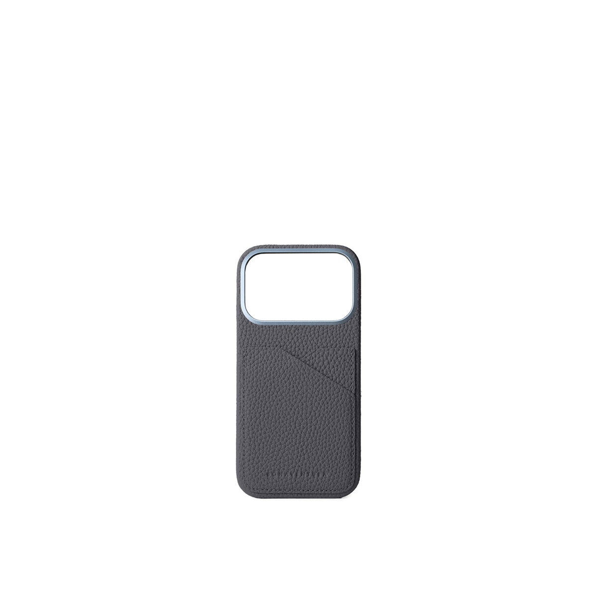 iPhone 18 Pro Back Cover Case Shrink Leather (Charcoal Gray)