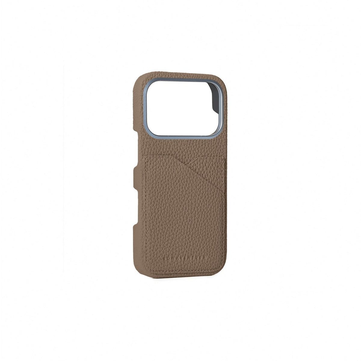iPhone 18 Pro Back Cover Case Shrink Leather (Etoupe)
