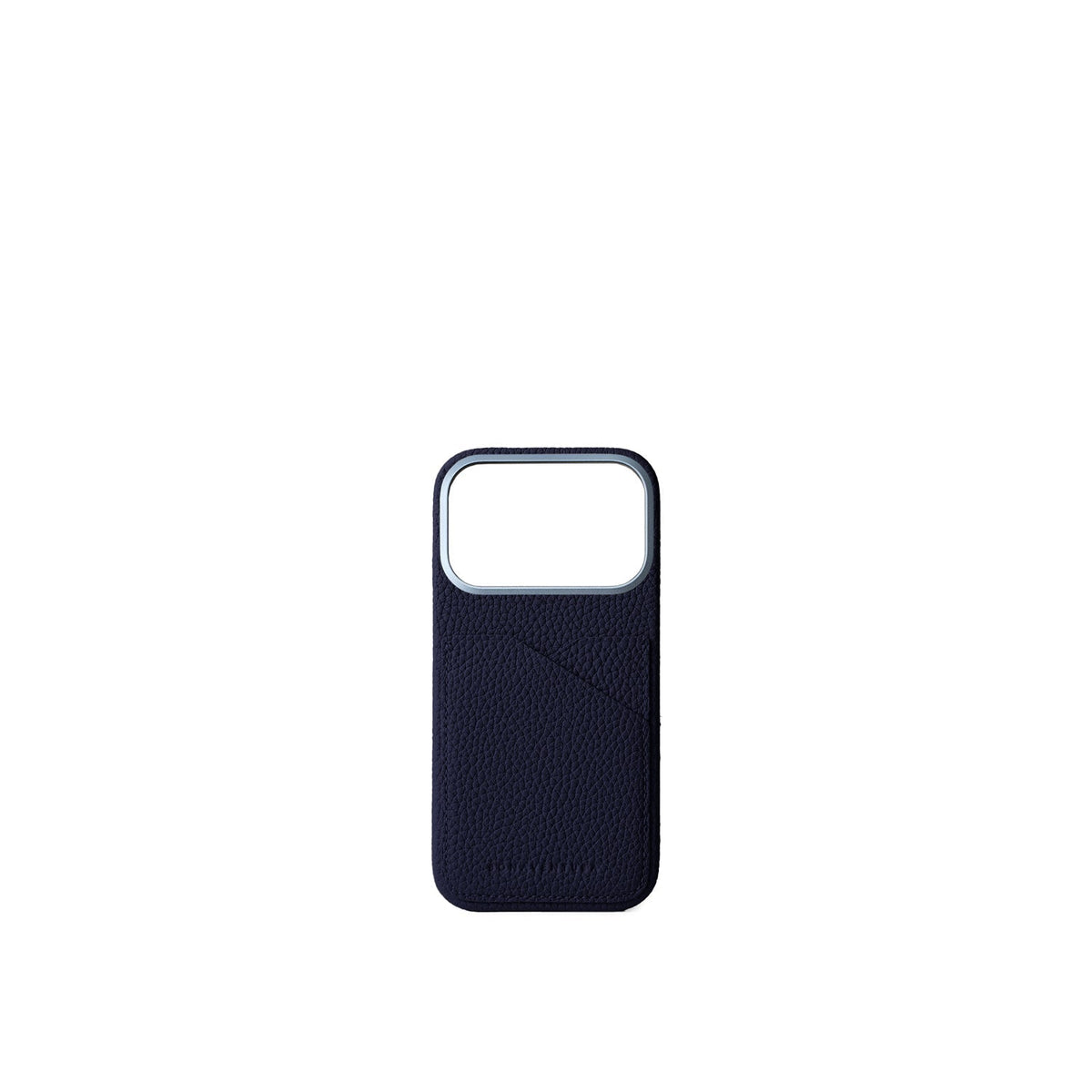 iPhone 18 Pro Back Cover Case Shrink Leather (Navy)